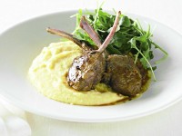 Mmmmmmmm…..CITRUS LAMB CUTLETS WITH LOW-FAT POLENTA (Delicious.com.au)